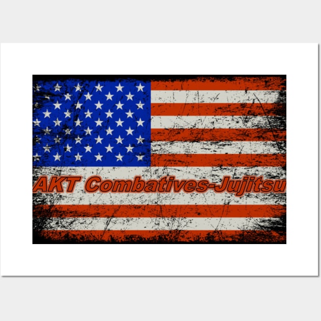 American Flag AKT Combatives Jujitsu Wall Art by AKTionGear